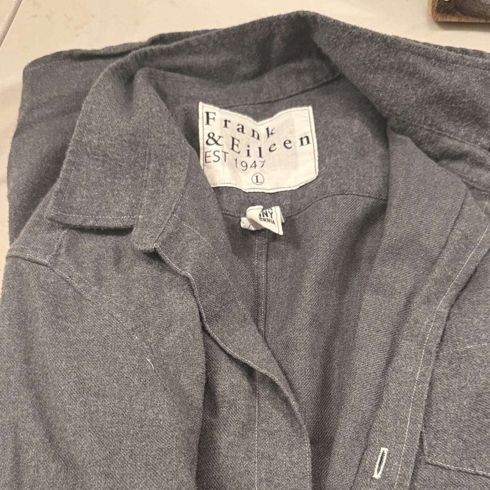 Frank & Eileen Charcoal Button-Up